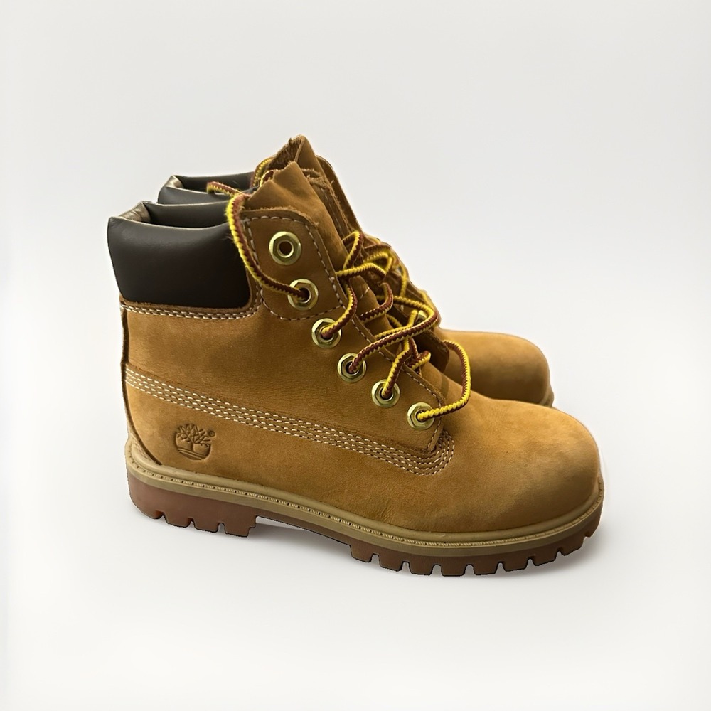 Timberland Kids 6 Inch Premium Waterproof Boots Wheat Nubuck 12809 Size 12M
